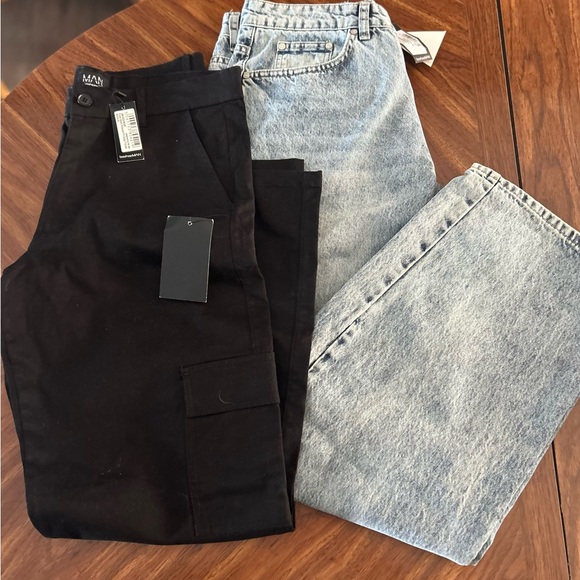 Boohooman Other - Men’s Black Trowser relaxed Fit and Blue Relaxed Fit Jeans New With Tags